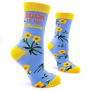 Novelty Crew Sock Ladies' "Suck It Up Buttercup"